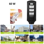 Lampa solara stradala 60 W cu senzor zi/noapte